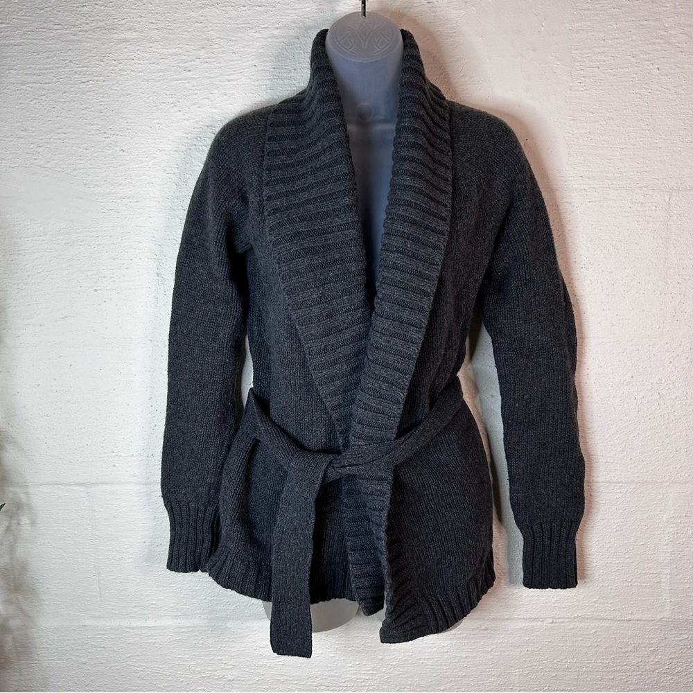 Gray knit sweater
